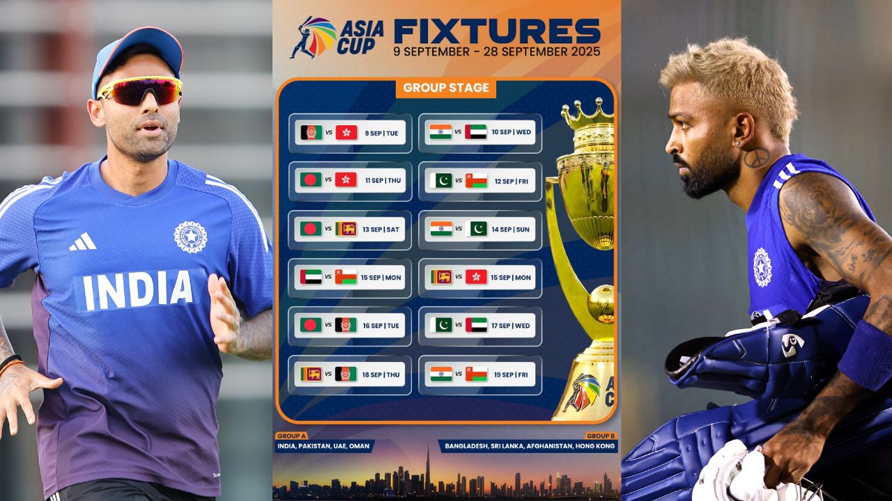 Asia Cup 2025 Countdown Team India Schedule IND Vs PAK