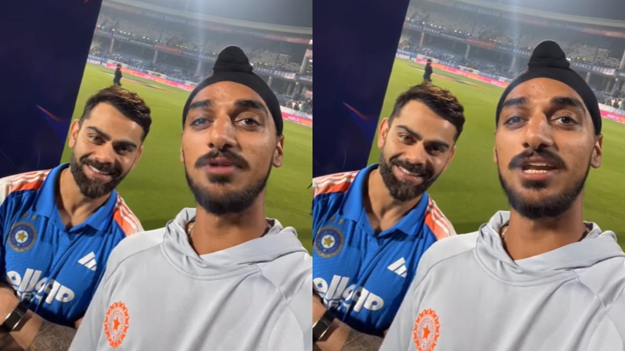 Arshdeep Singh and Virat Kohli