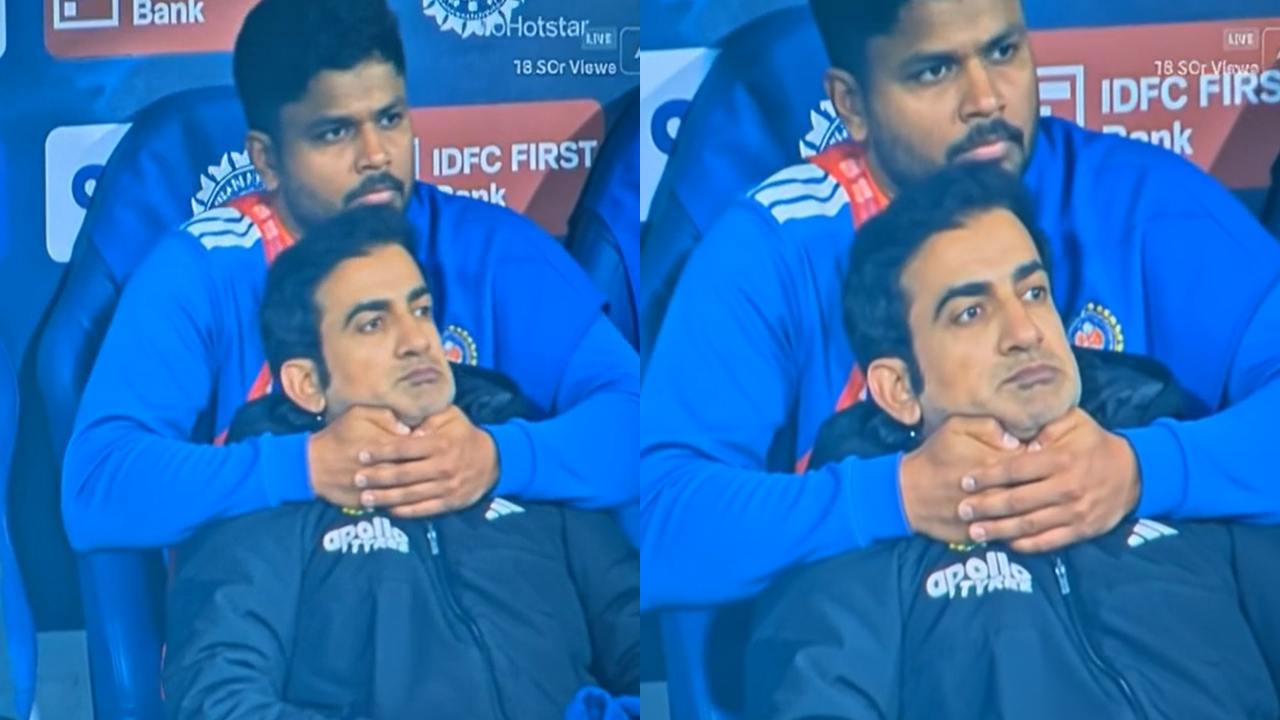 Sanju Samson chokes Gautam Gambhir