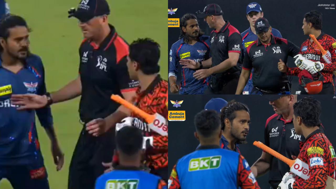 Digvesh Rathi and Abhishek Sharma fight