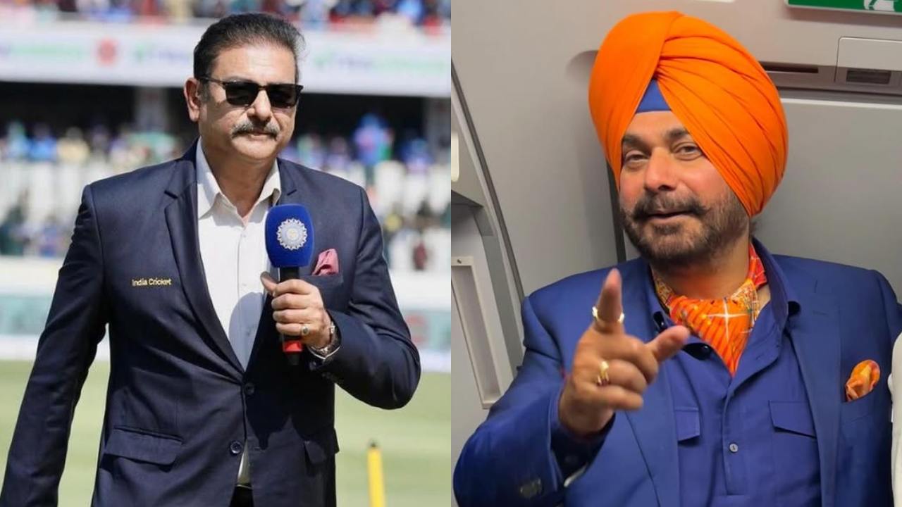 Navjot Singh Sidhu and Ravi Shastri