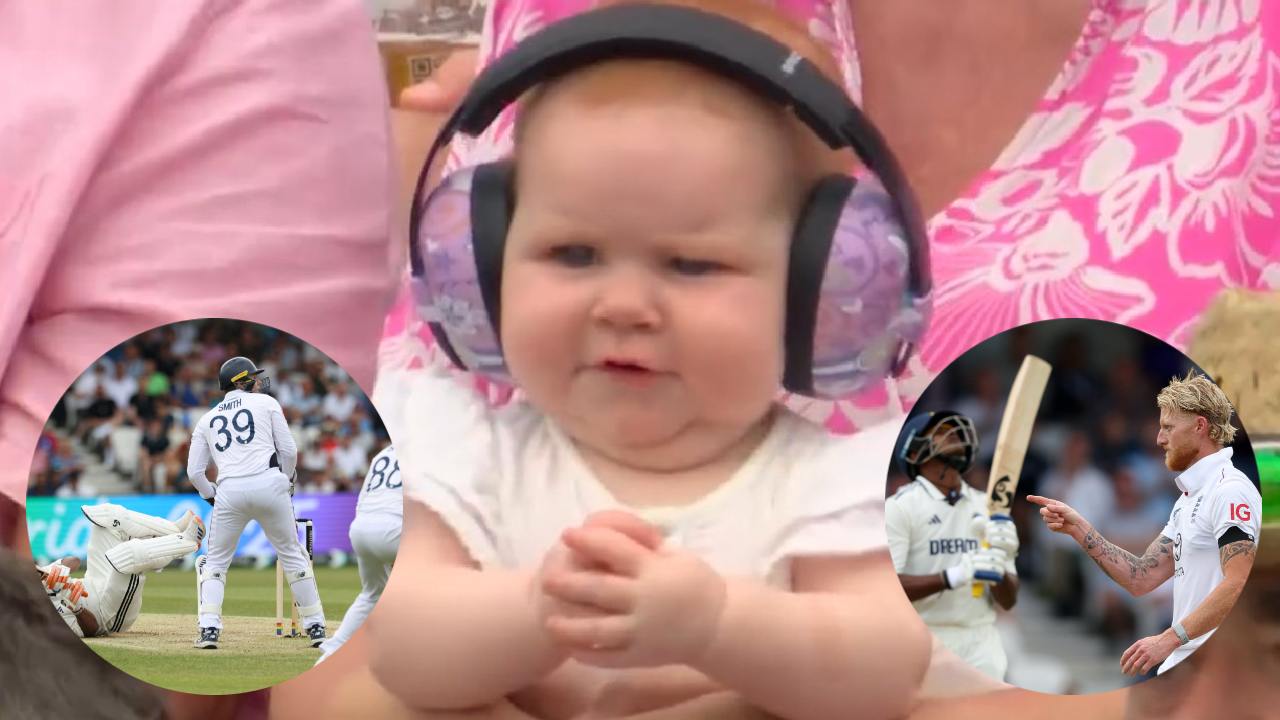 IND vs ENG 1st Headingley test Cute little girl