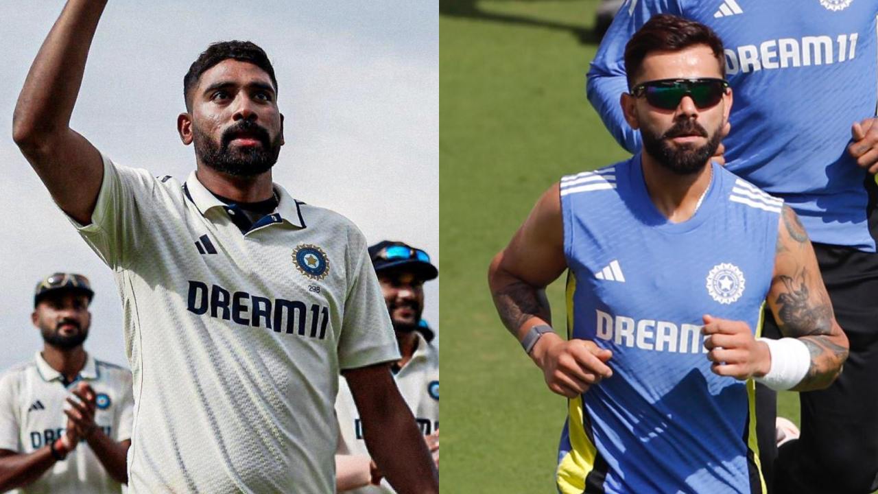 Mohammed Siraj and Virat Kohli