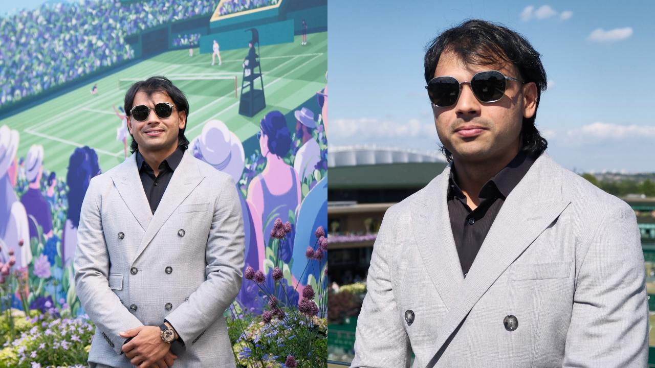 Neeraj chopra at Wimbledon 2025