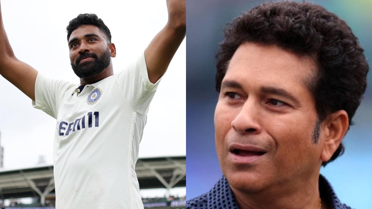 Mohammed Siraj and Sachin Tendulkar