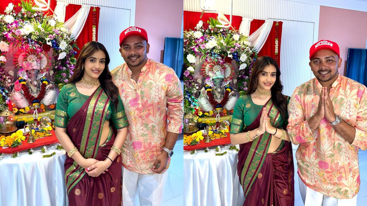 Prithvi Shaw Celebrates Ganesh Chaturthi with Akriti Agarwal