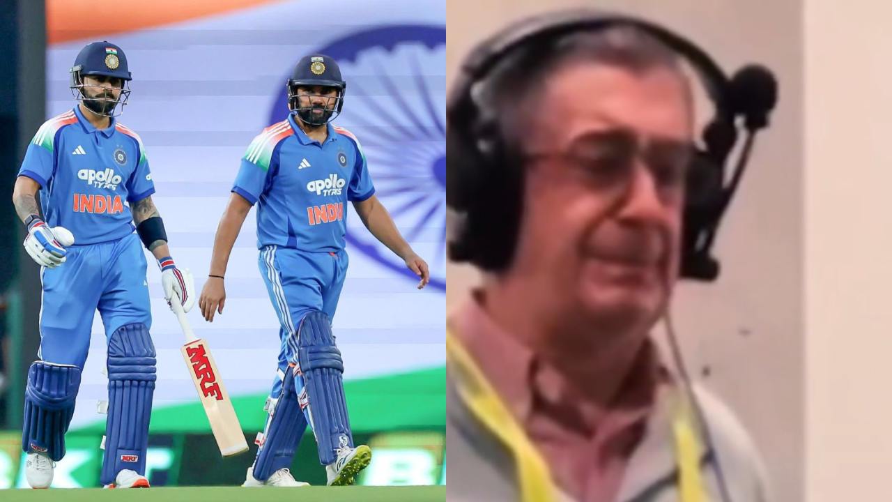 Rohit Sharma, Virat Kohli and Australian commentator