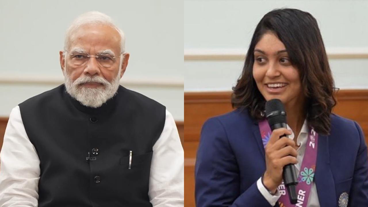 PM Modi and Harleen Deol
