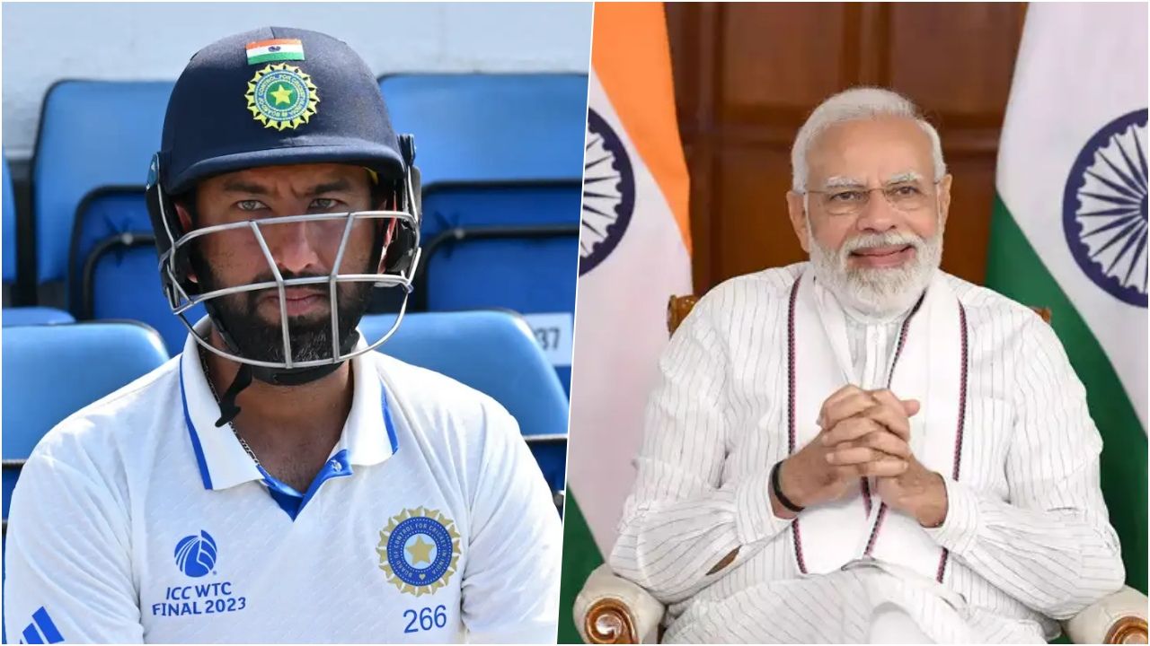 Cheteshar Pujara And PM Narendra Modi