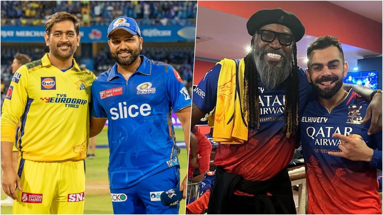 Chris Gayle Virat Kohli MS Dhoni And Rohit Sharma