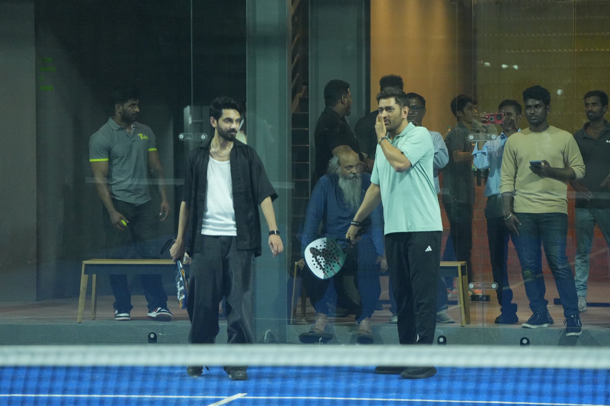 MS Dhoni inaugurate New Brand 7Padel at Chennai with Ruturaj Gaikwad and Anirudh Ravichander MS Dhoni inaugurate New Brand 7Padel at Chennai with Ruturaj Gaikwad and Anirudh Ravichander