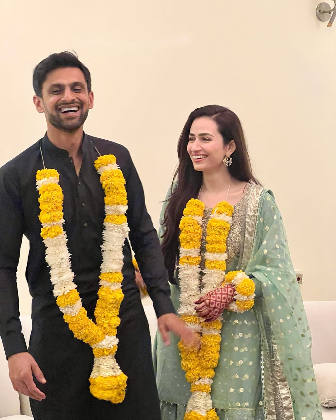 Shoaib Malik and Sana Javed