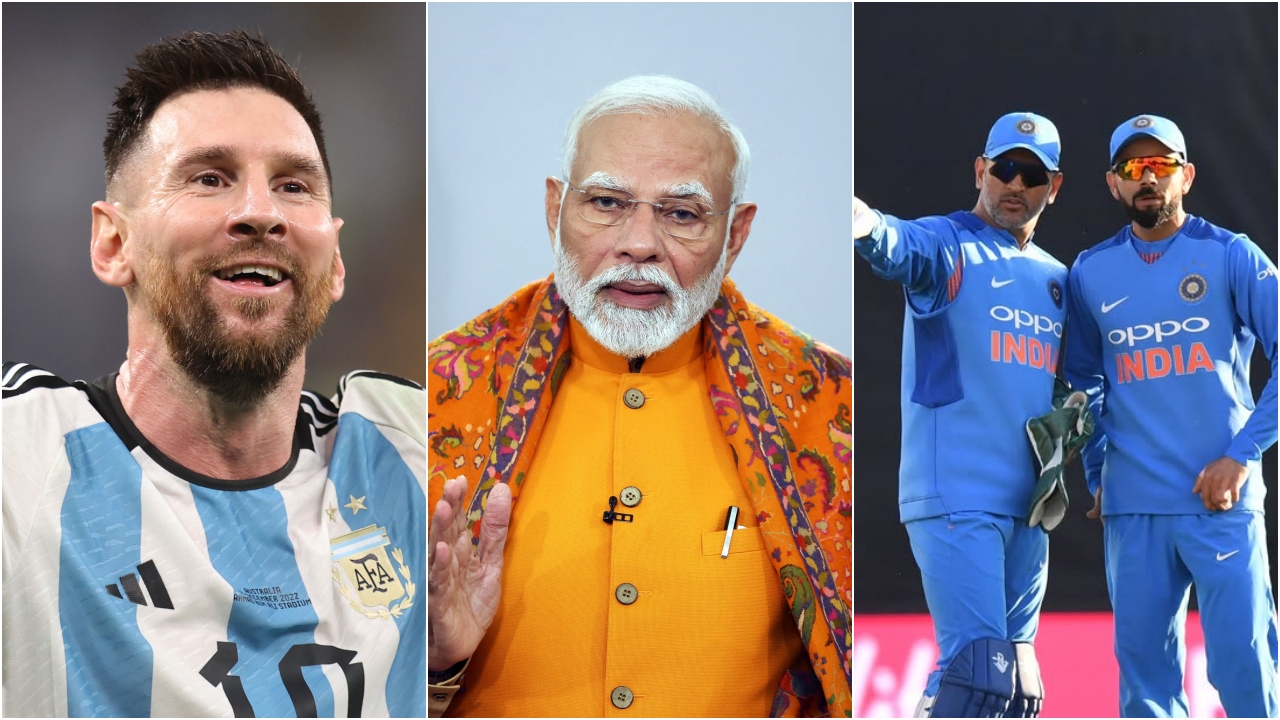 Lionel Messi PM Narendra Modi Virat Kohli And MS Dhoni