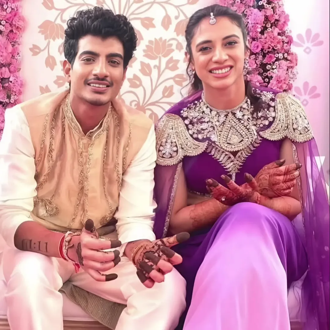Palash Muchhal and Smriti Mandhana mehndi ceremony photo viral