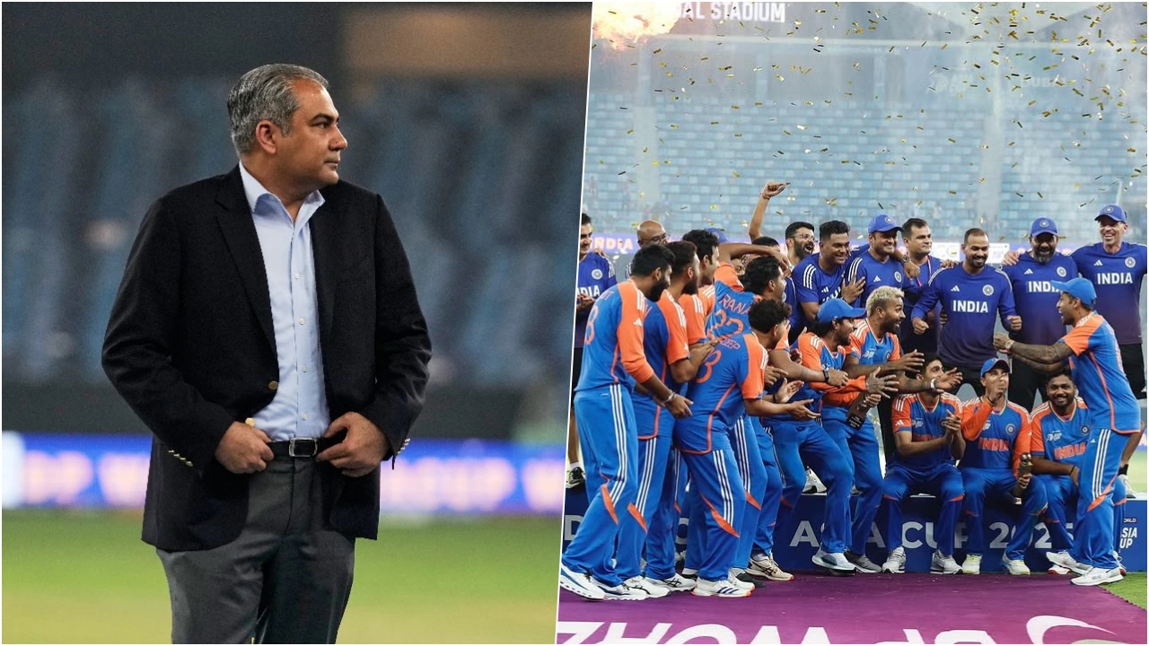 Mohsin Naqvi And Team India Trophy