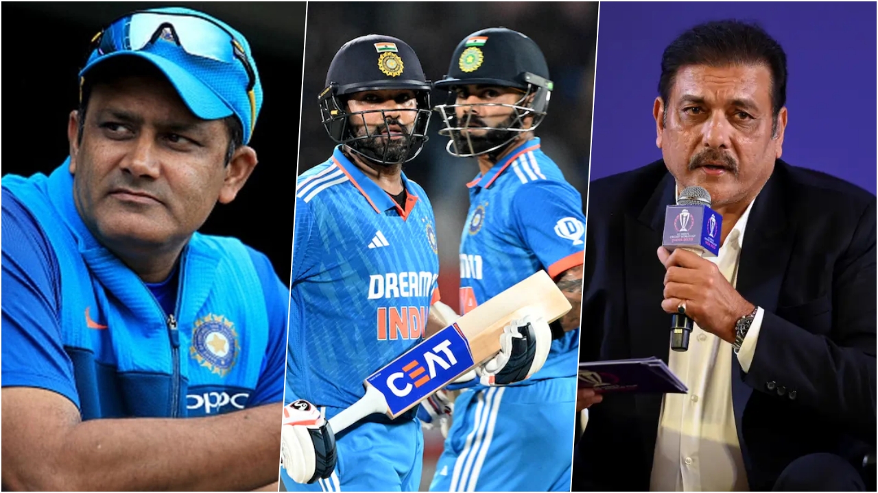 Rohit Kohli Ravi Shastri And Anil Kumble