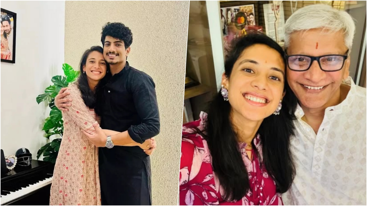 Smriti Mandhana Wedding Palash Muchhal And Father