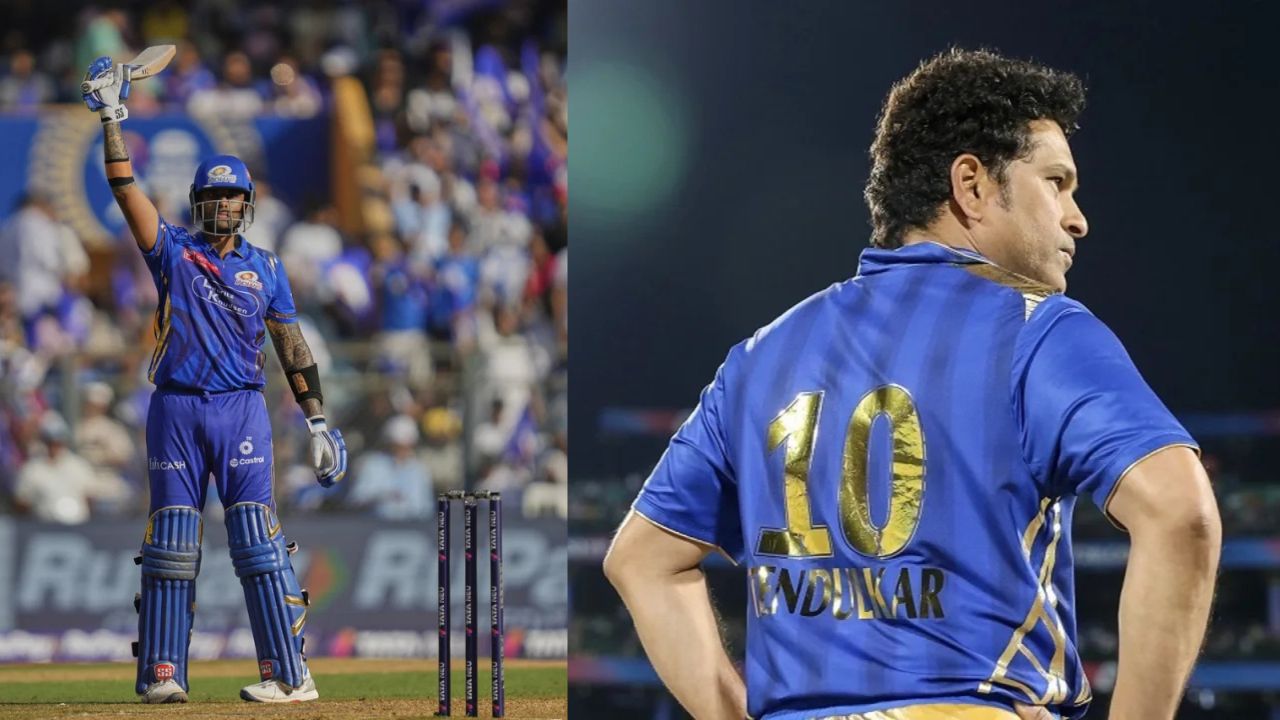 Suryakumar Yadav Breaks Sachin Tendulkar Record Most runs for Mumbai Indians in an IPL season Lendl Simmons Rohit Sharma