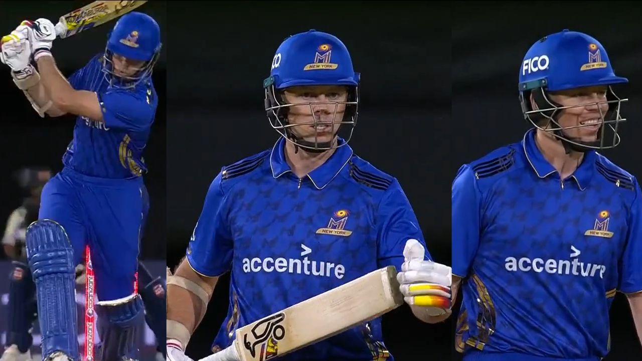 Michael Bracewell Funny DRS Moment Against Romario Shepherd During MCL 2025 MI New York vs San Francisco Unicorns