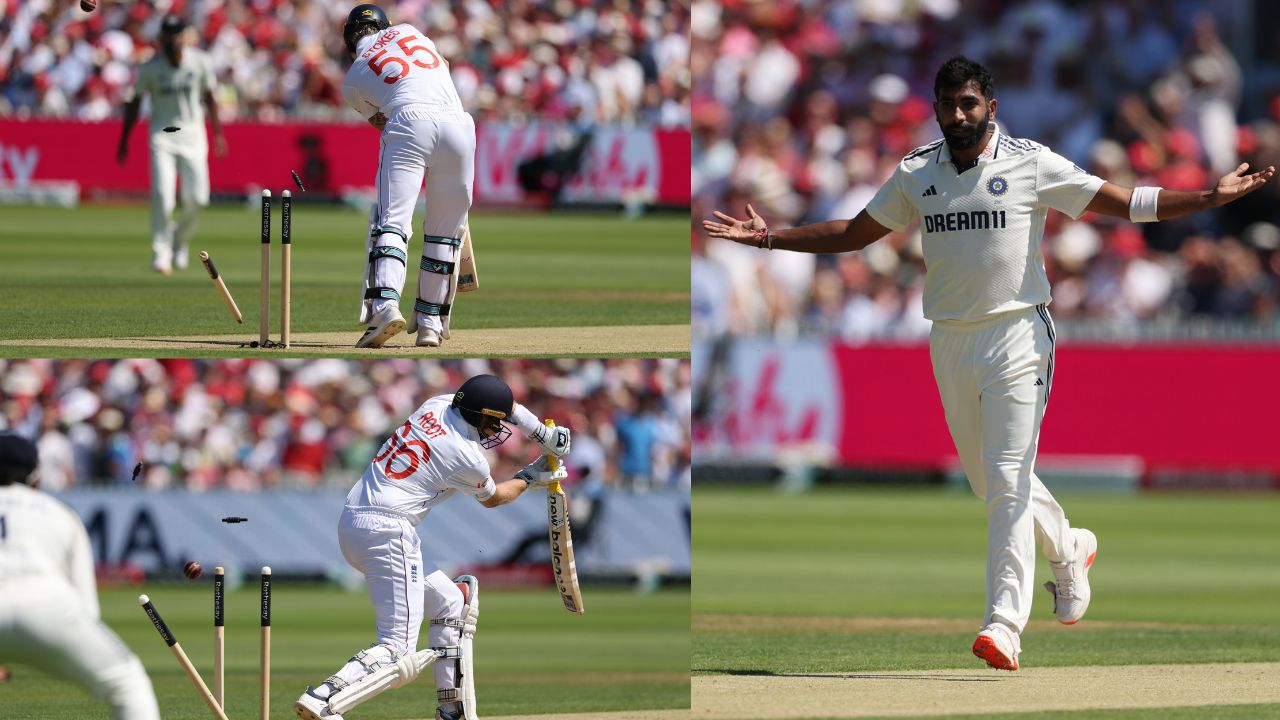 Jasprit Bumrah wickets in IND vs ENG 3rd Test Lord Harry Brook Ben Stokes Joe Root Chris Woakes sent to the pavilion