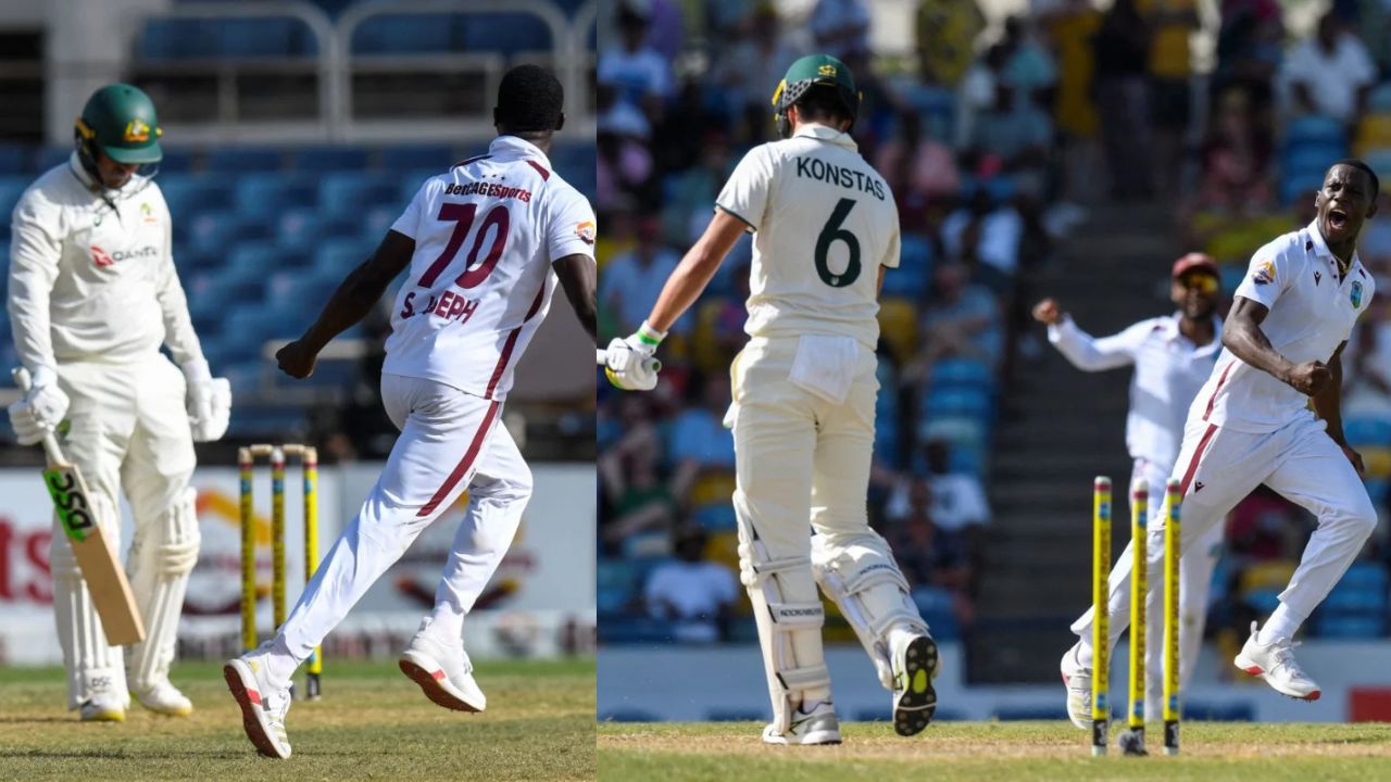 WI vs AUS 3rd Test Day 1 Highlights Shamar Joseph take 4 wickets in 1st innings