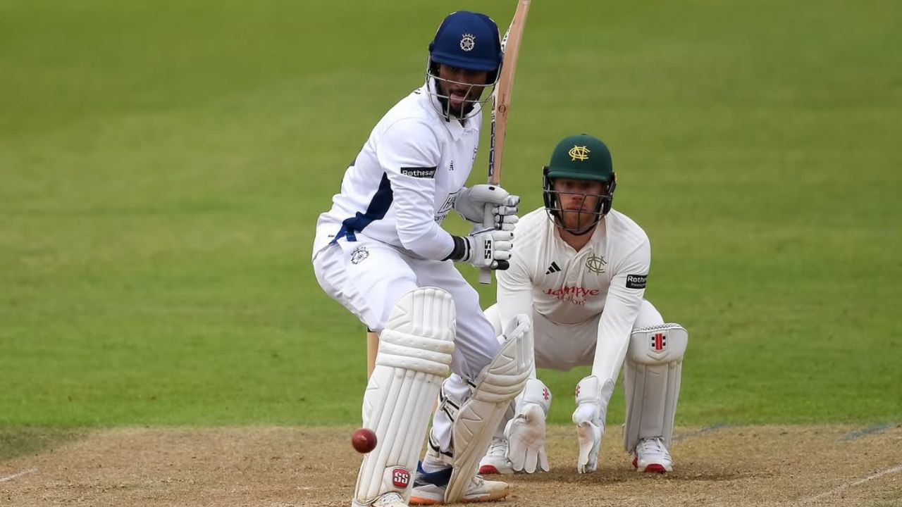 Tilak Varma Century in County Cricket for Hampshire Team against Nottinghamshire Worcestershire Essex 