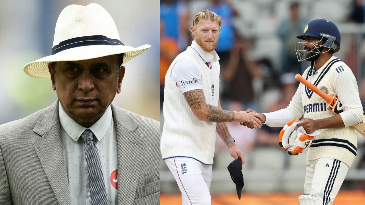 Sunil Gavaskar on Ben Stokes handshake controversy when Ravindra Jadeja and Washington Sundar near century IND vs ENG 4th test Manchester