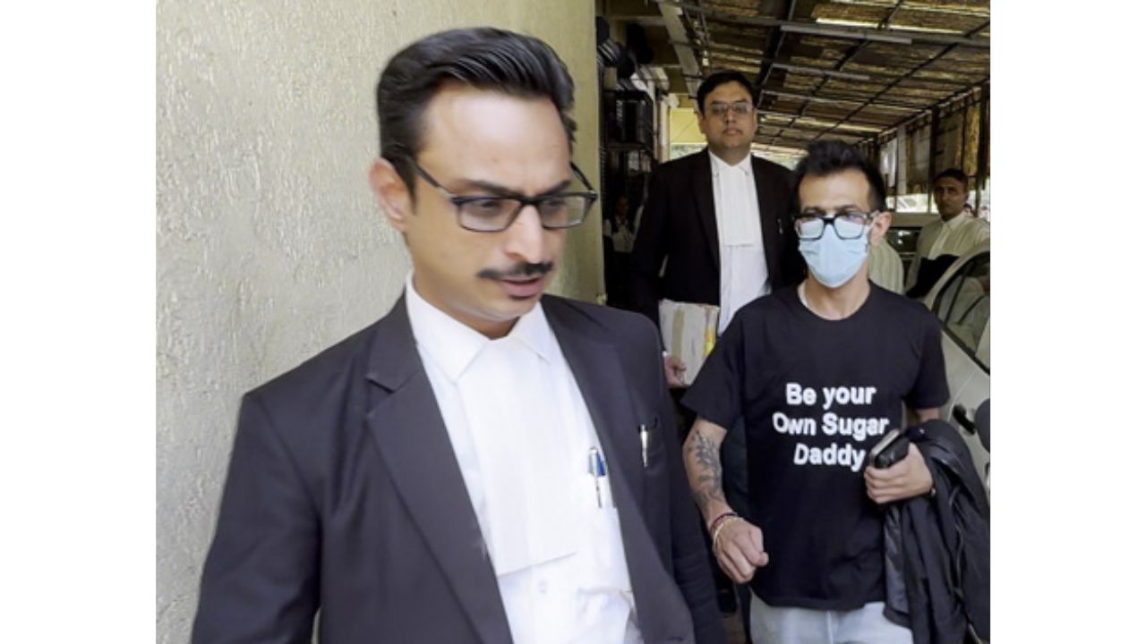 Yuzvendra Chahal breaks Silence on divorce T shirt Be Your Own Sugar Daddy at Bandra Family Court in Mumbai Yuzvendra Chahal breaks Silence on divorce T shirt Be Your Own Sugar Daddy at Bandra Family Court in Mumbai