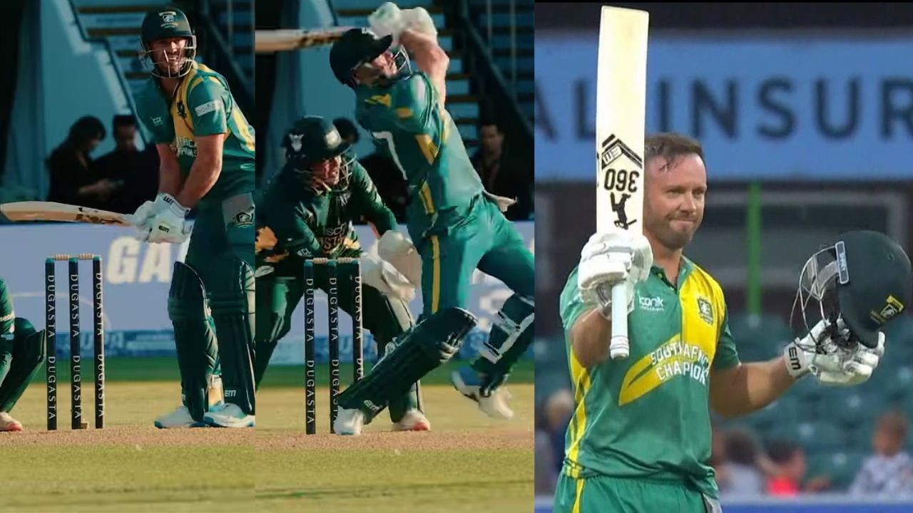 AB de Villiers century against Pakistan Champions in WCL 2025 final SAC vs PAKC