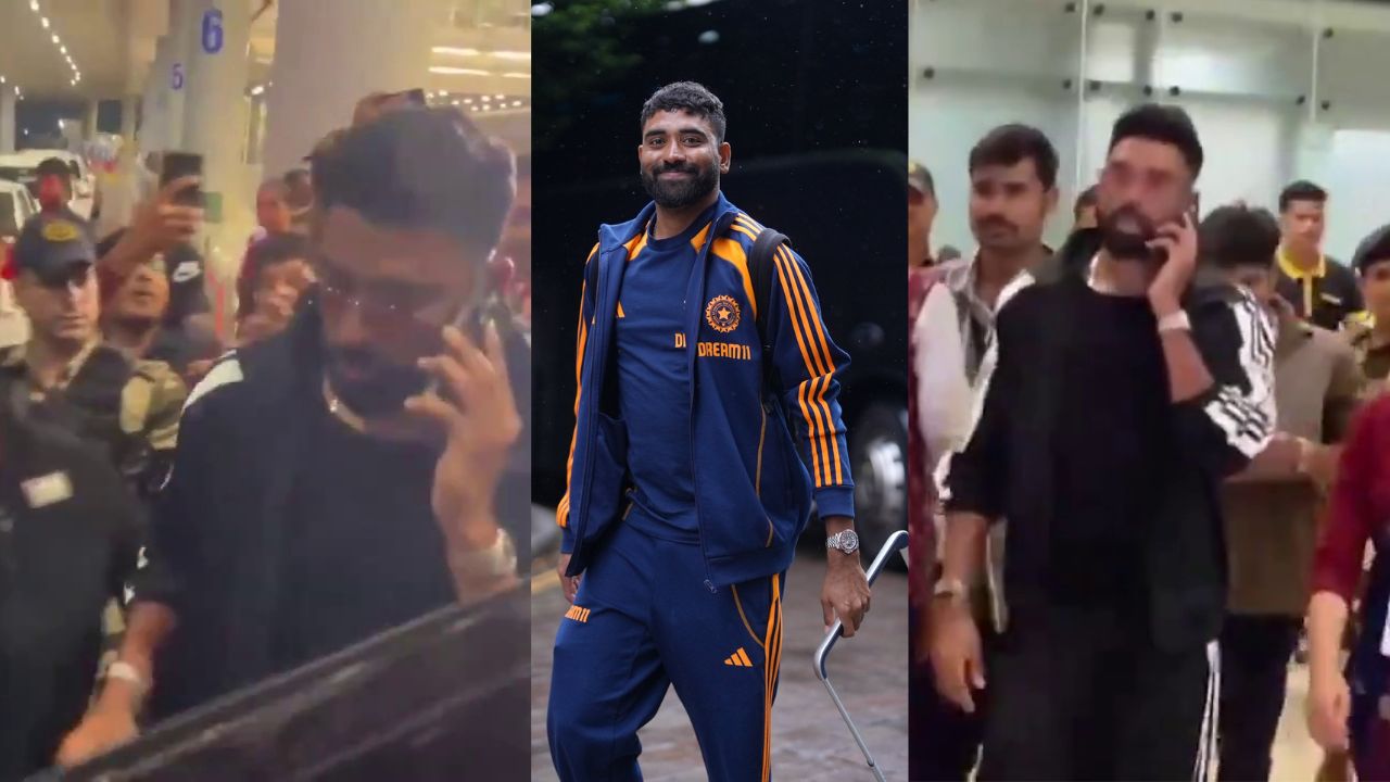 Fans welcome Mohammed Siraj at Hyderabad airport Video