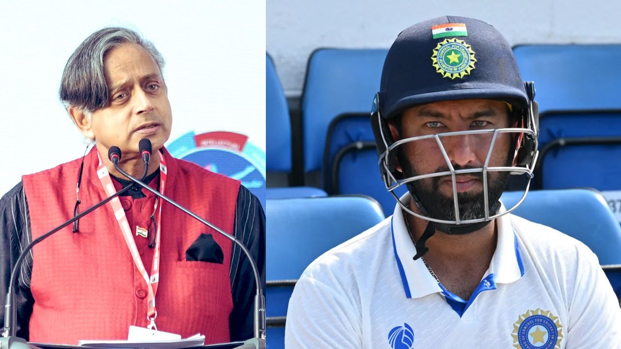 Shashi Tharoor Post on Cheteshwar Pujara retirement demand from BCCI for a dignified farewell worthy