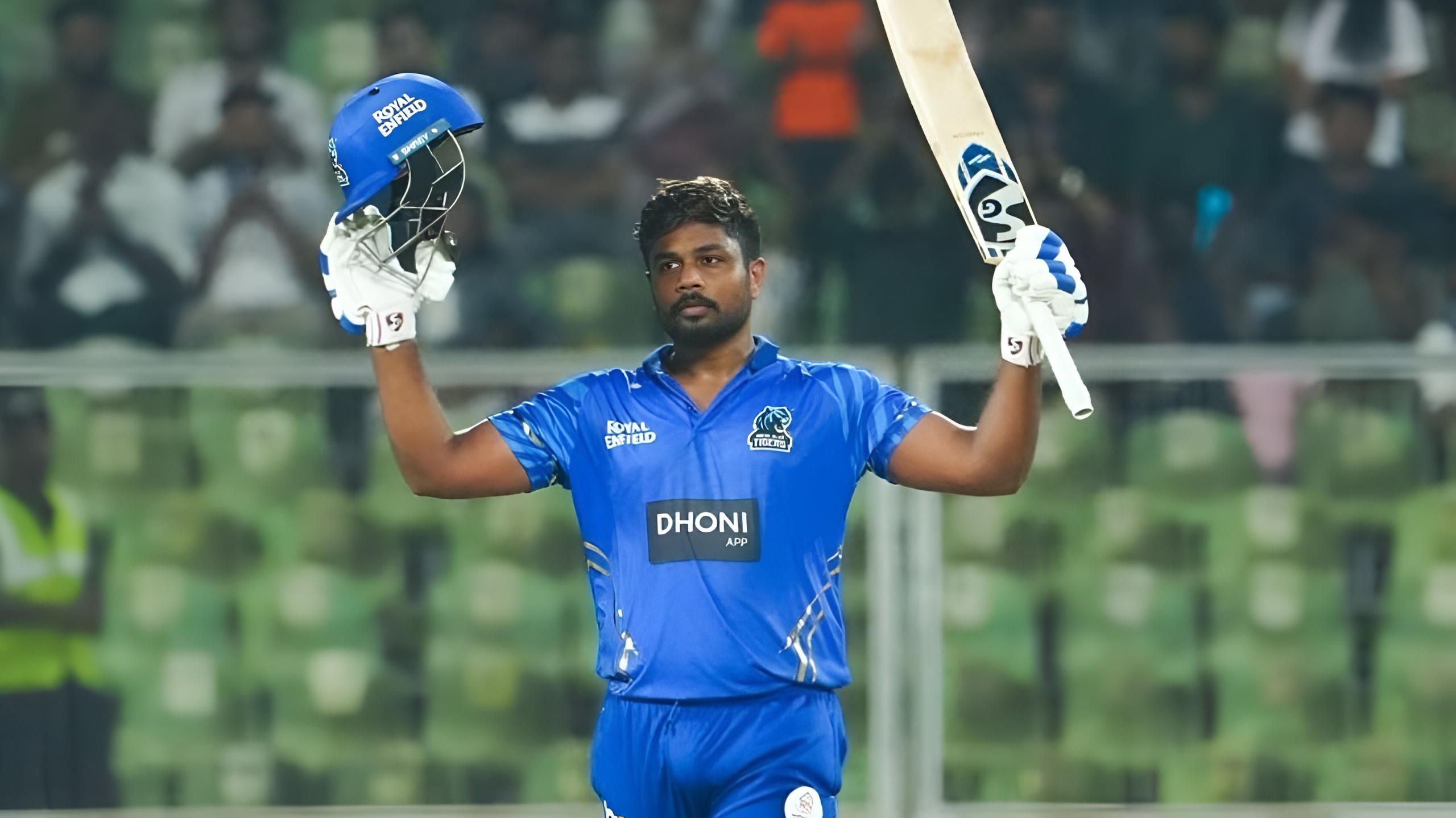 Sanju Samson Sanju Samson no look six video in KCL 2025 Kochi Blue Tigers vs Thrissur Titans