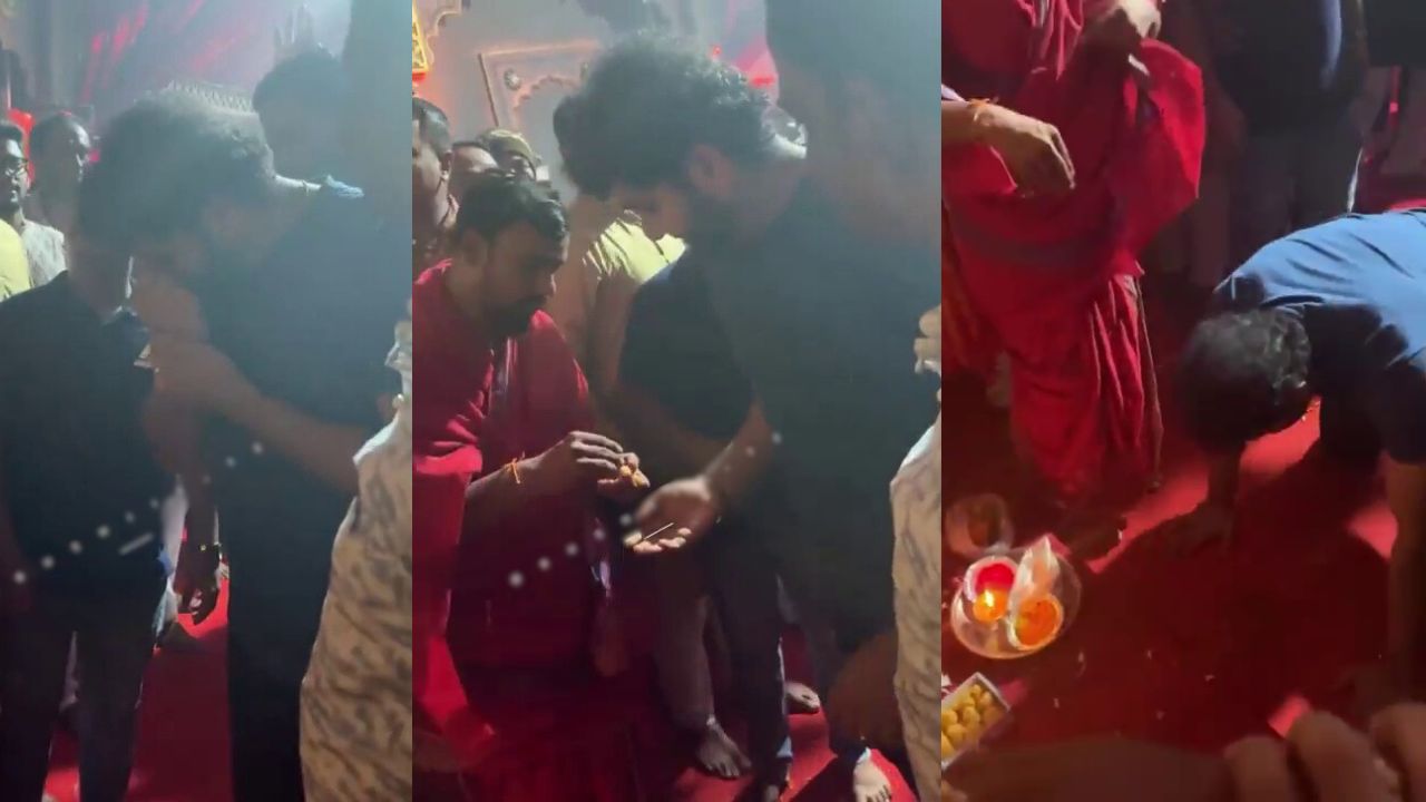 Rohit Sharma Blessings from Lord Ganpati Bappa video viral