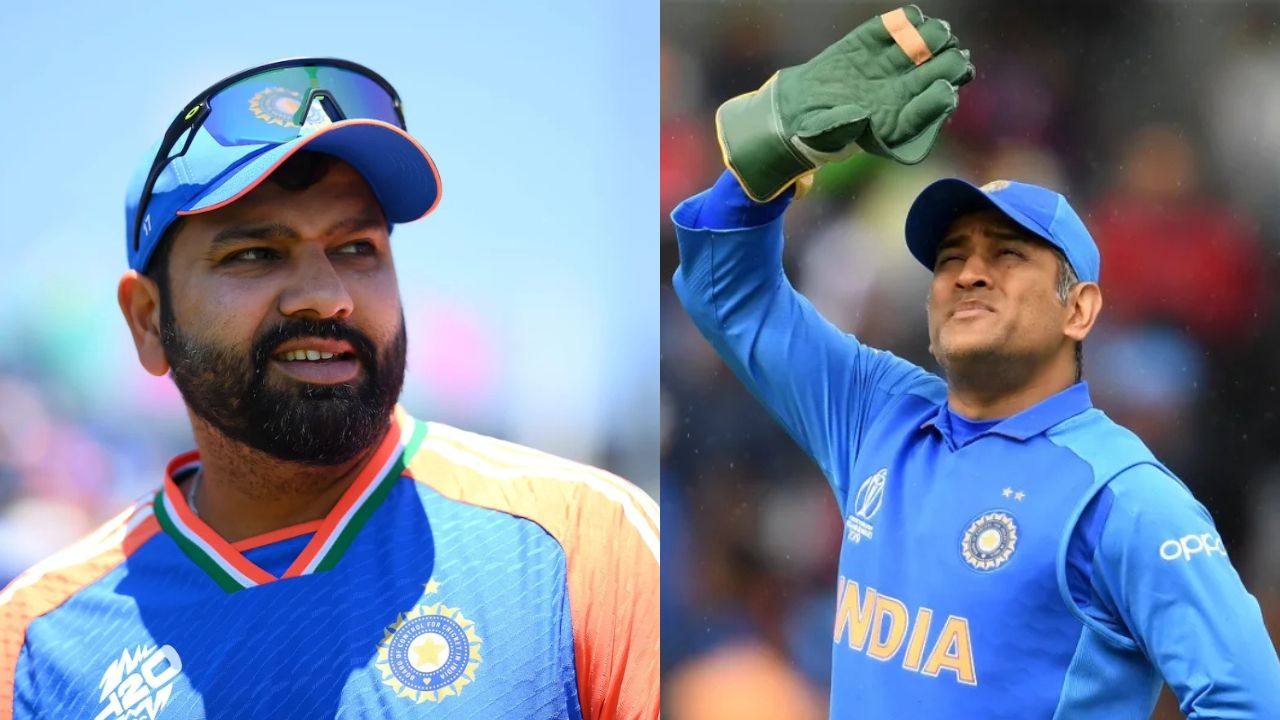 Rohit Sharma vs MS Dhoni India white-ball captain stats comparison