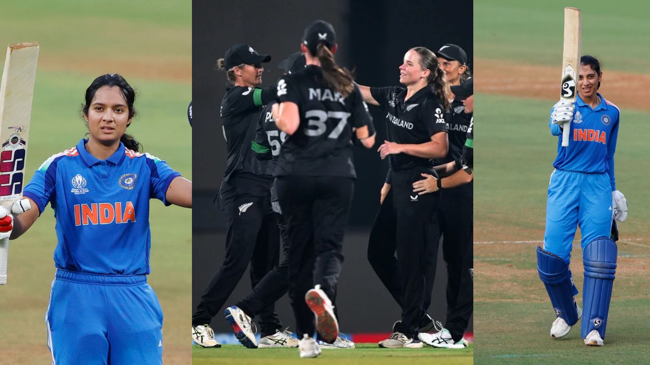 IND vs NZ 1st innings Highlights Smriti Mandhana and Pratika Rawal hit century