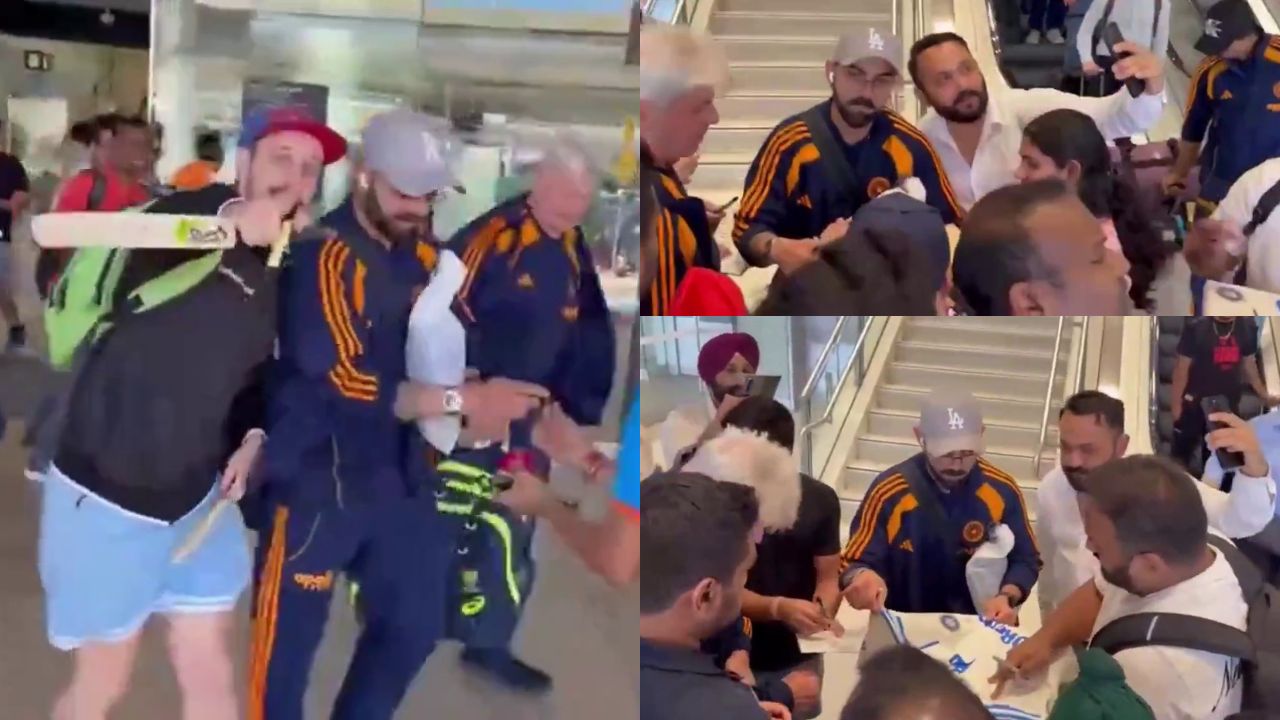 Virat Kohli Mobbed by Fans at Sydney Airport ahead IND vs AUS 3rd ODI