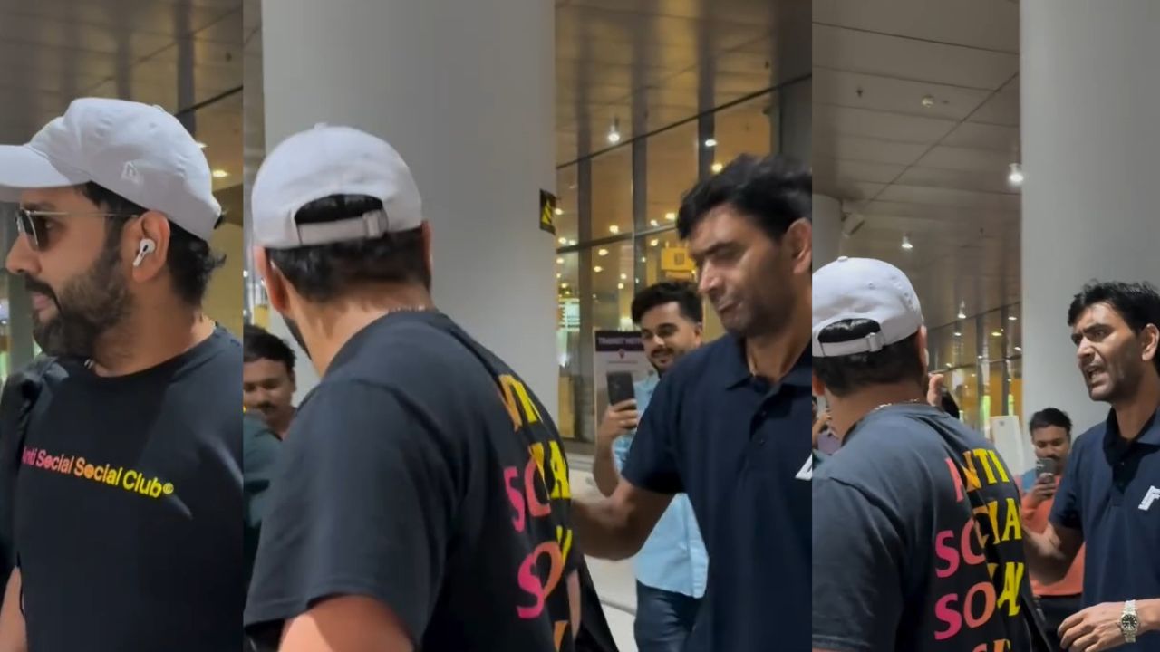Rohit Sharma Gesture on Airport helper asks for his bag after IND vs AUS ODI series