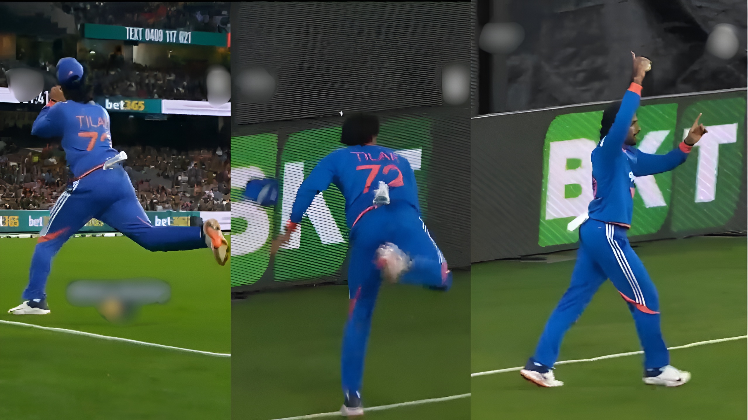 Tilak Varma catch Travis Head on boundary during IND vs AUS 2nd T20I Melbourne