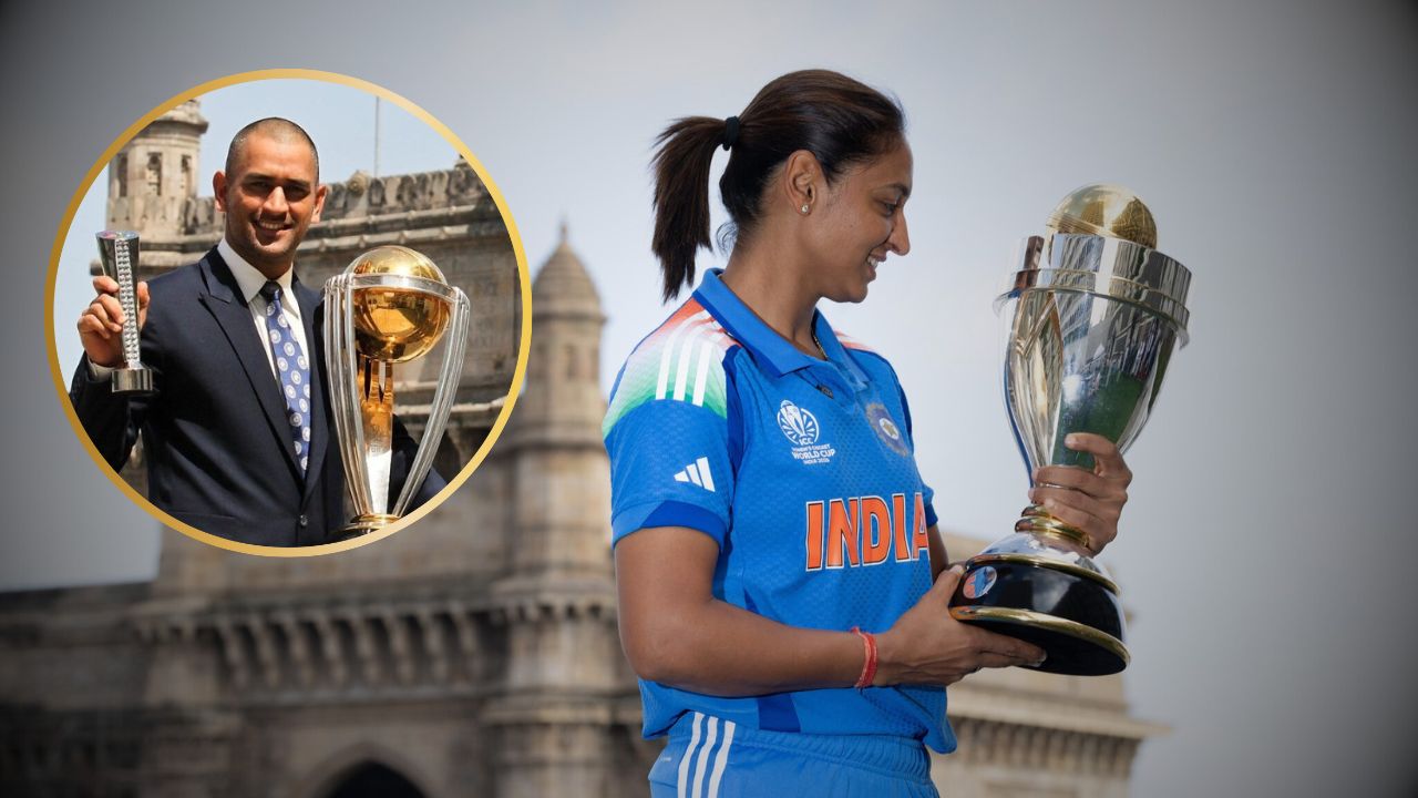 Harmanpreet Kaur World Cup Trophy photoshoot at Gateway Of India like MS Dhoni 2011