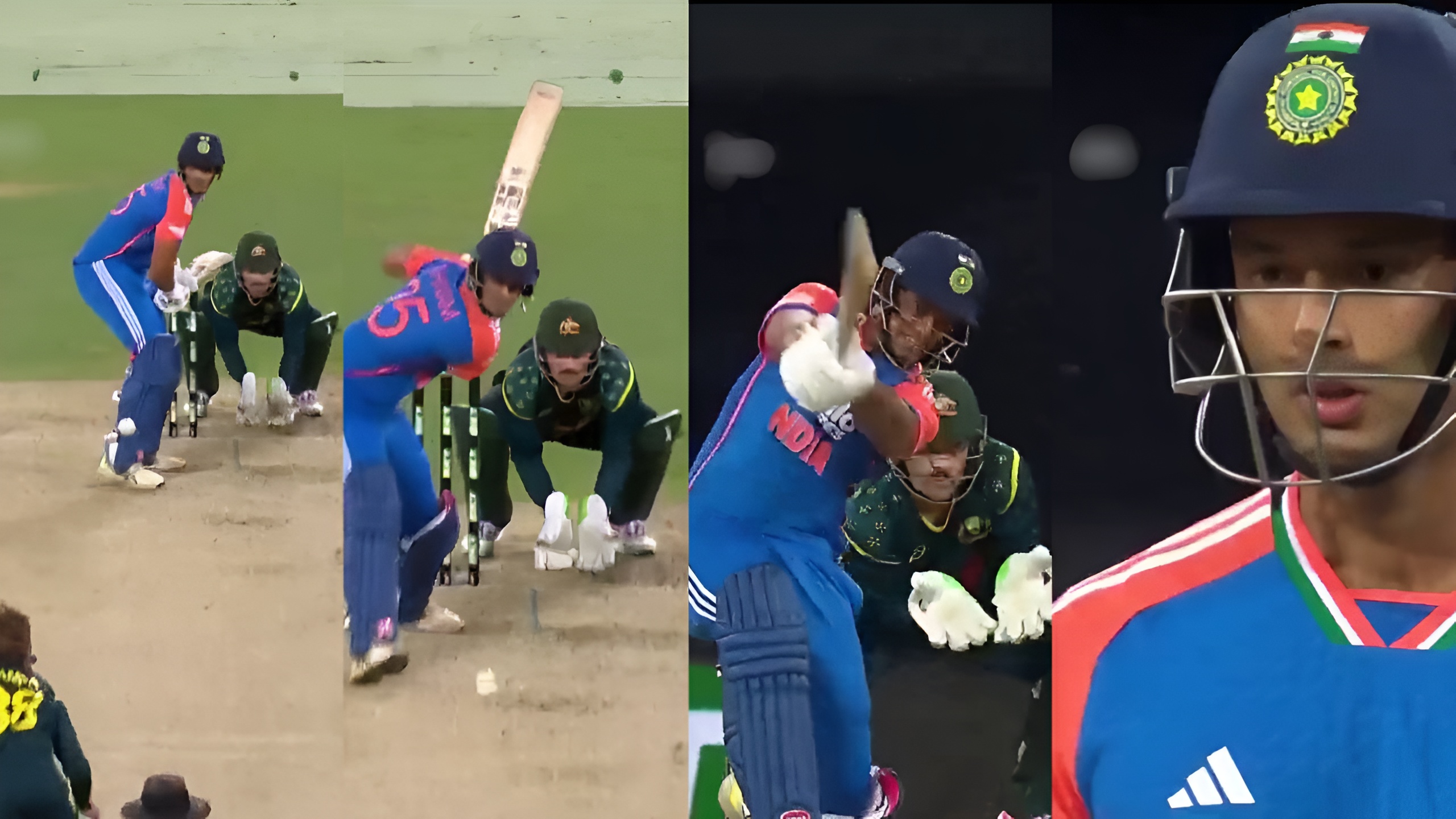 Shivam Dube massive six on Adam Zampa ball outside the stadium during IND vs AUS 4th T20I