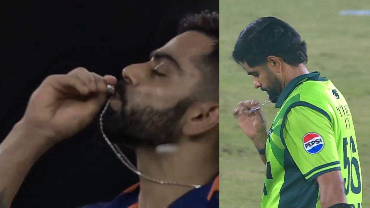 Babar Azam copy Virat Kohli Celebration style after hit century against Sri Lanka during PAK vs SL 2nd ODI match