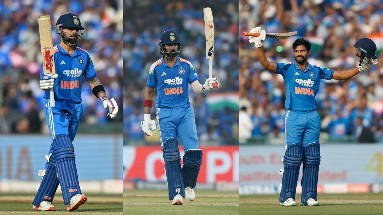 IND vs SA 2nd ODI 1st Innings highlights Virat Kohli and Ruturaj Gaikwad hit century KL Rahul half century