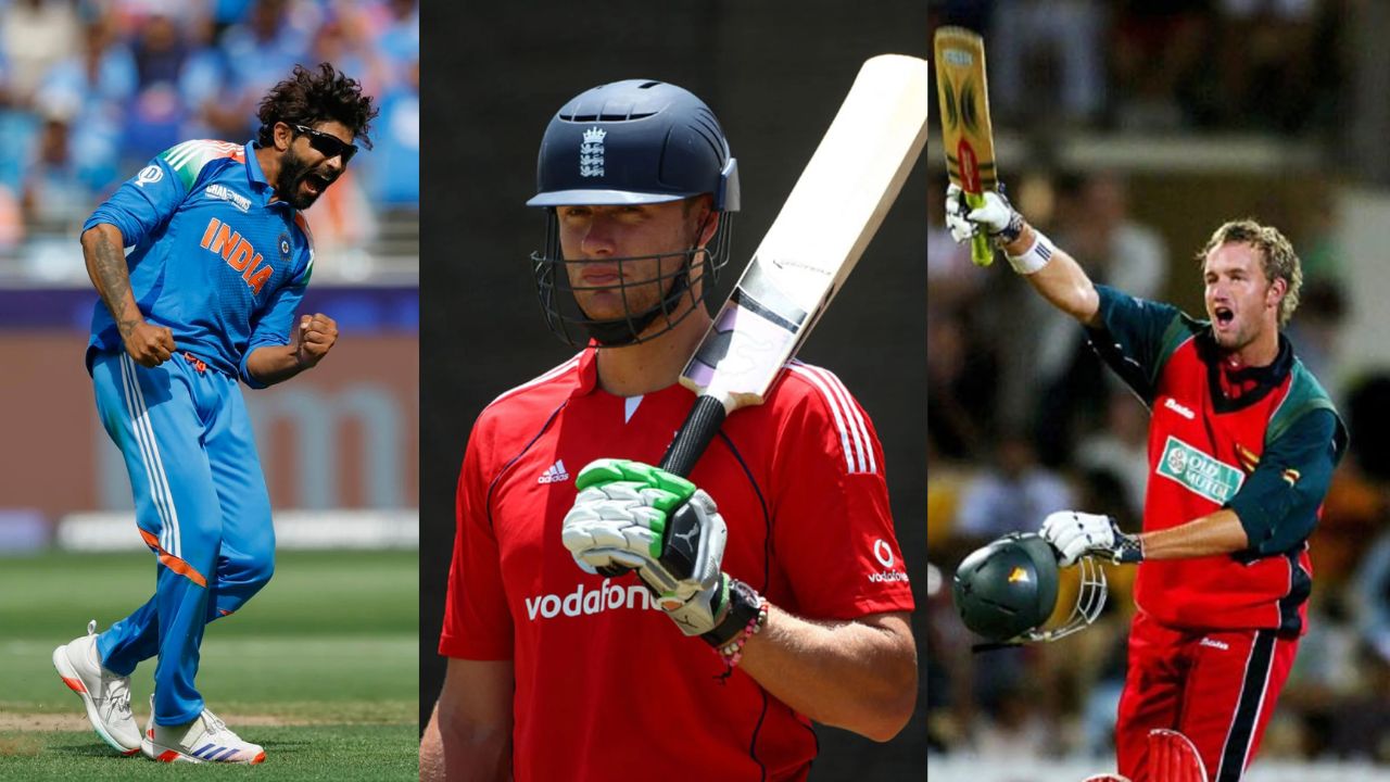 Ravindra Jadeja, Andrew Flintoff, Sean Ervine Ravindra Jadeja, Andrew Flintoff, Sean Ervine