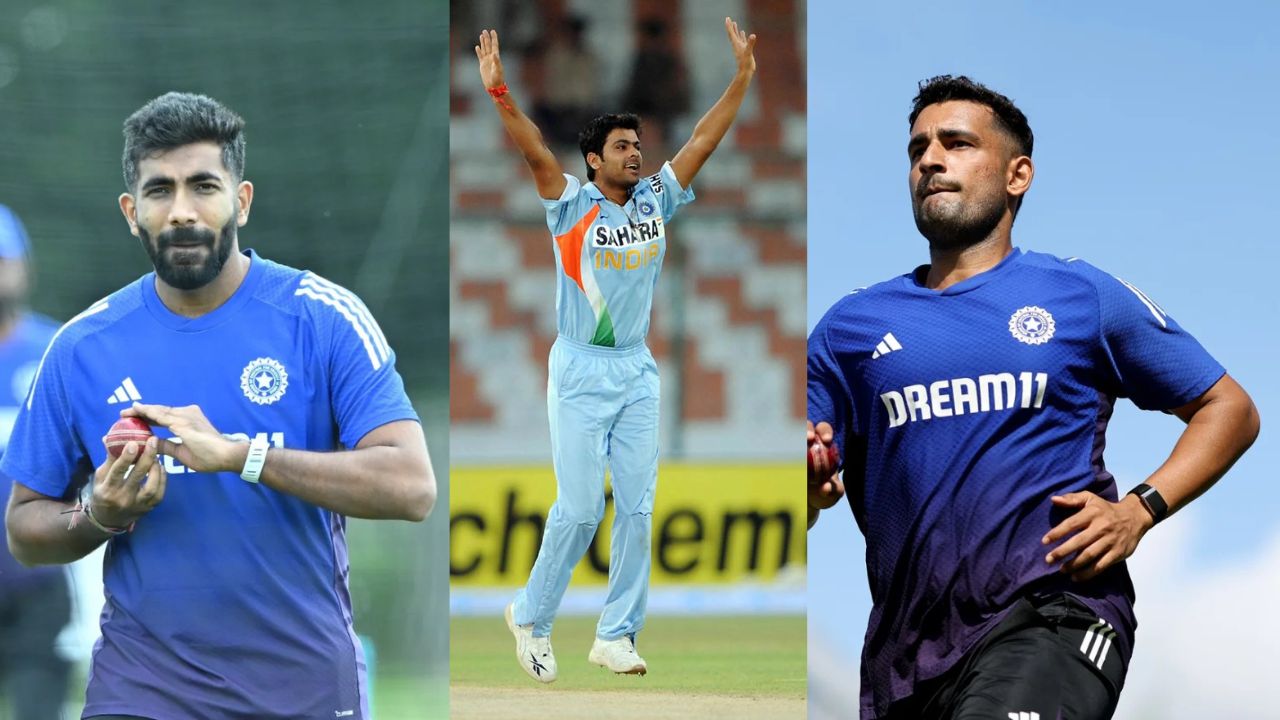 Jasprit Bumrah, RP Singh, Anshul Kamboj Jasprit Bumrah, RP Singh, Anshul Kamboj