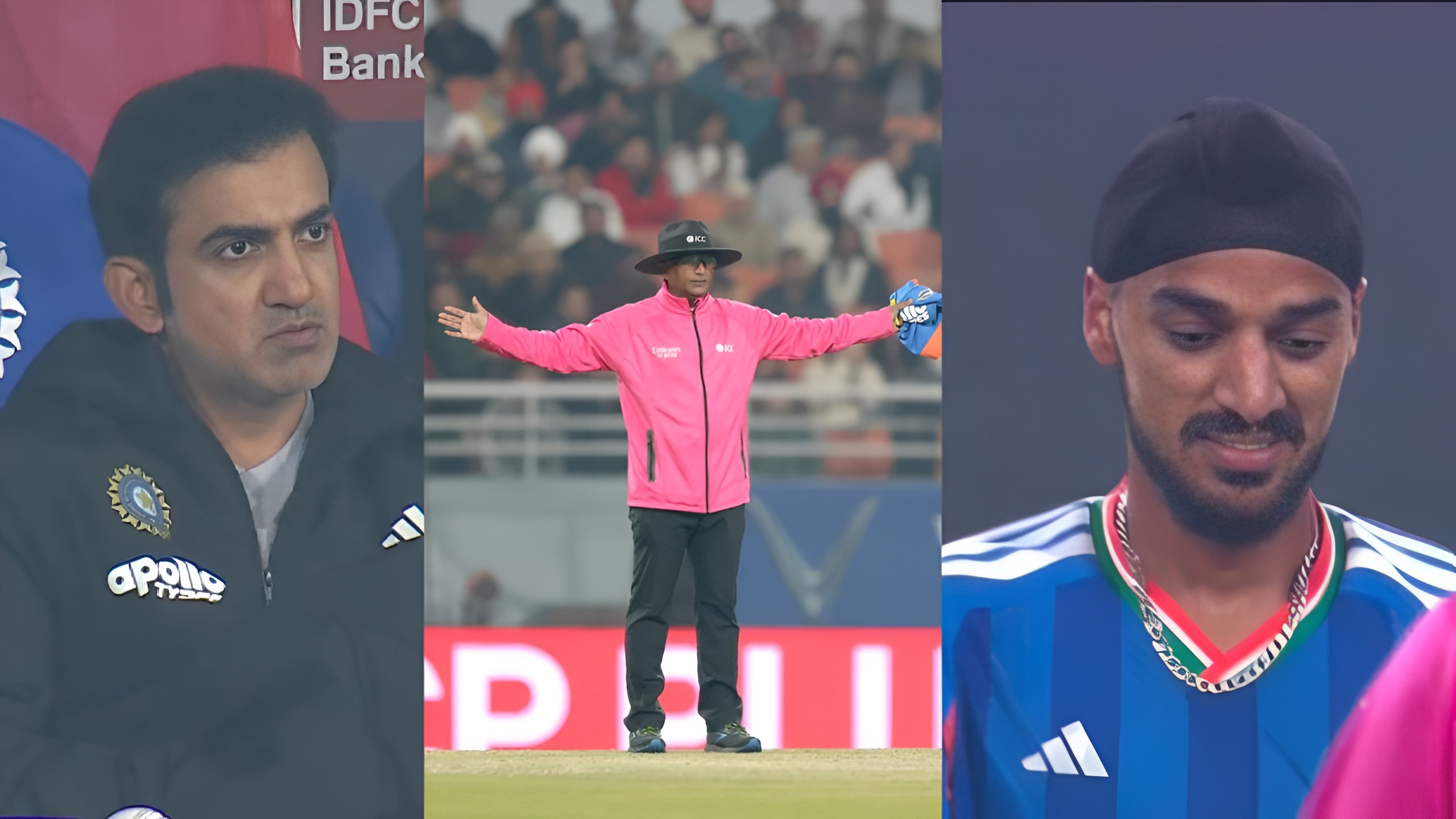 Gautam Gambhir's reaction to Arshdeep Singh's 7 wide balls during IND vs SA 2nd T20I match Mullanpur Stadium