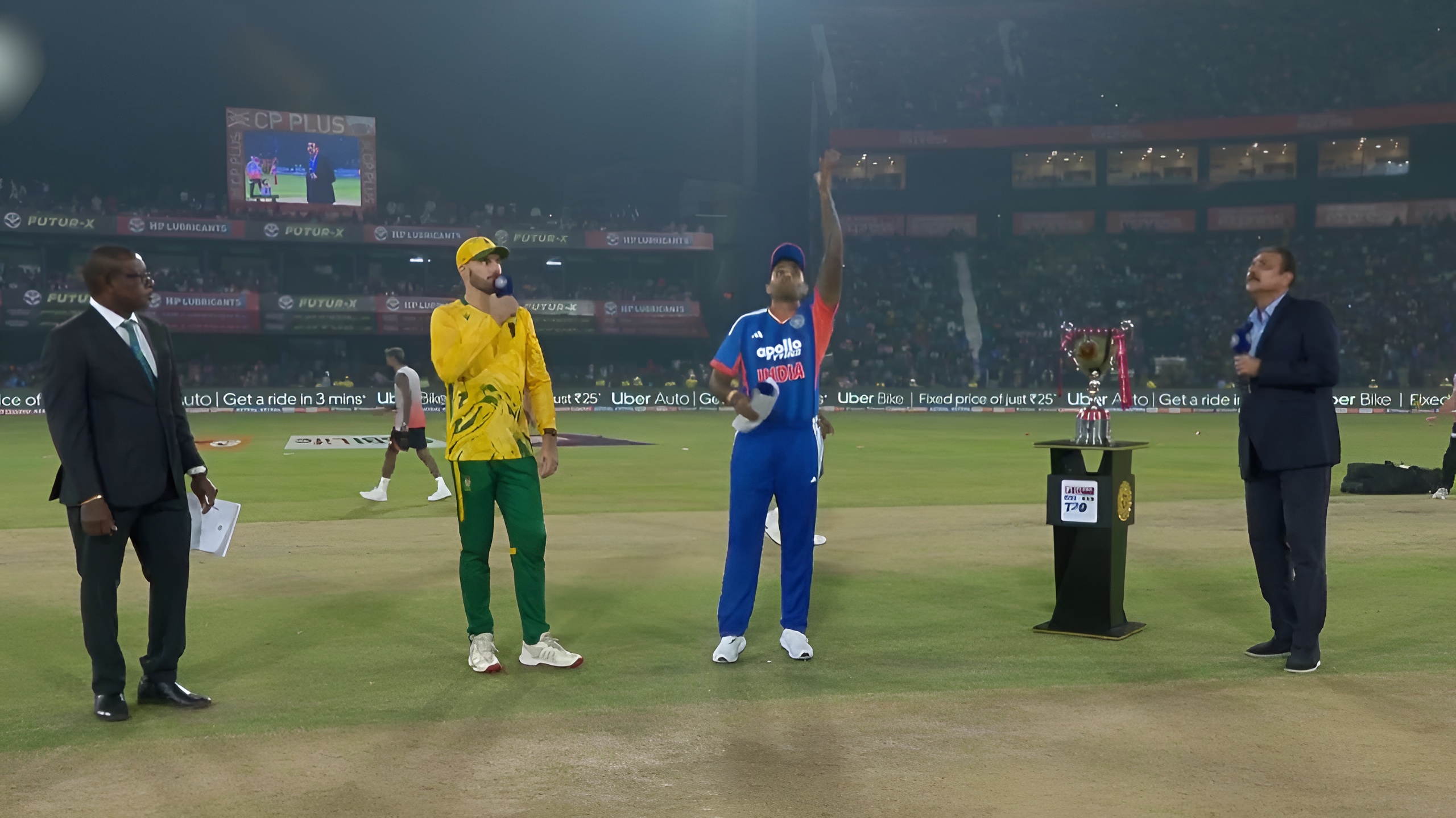 IND vs SA Toss and Playing 11 India have won the toss and have opted to field Axar Patel and Jasprit Bumrah out Harshit Rana and Kuldeep Yadav in