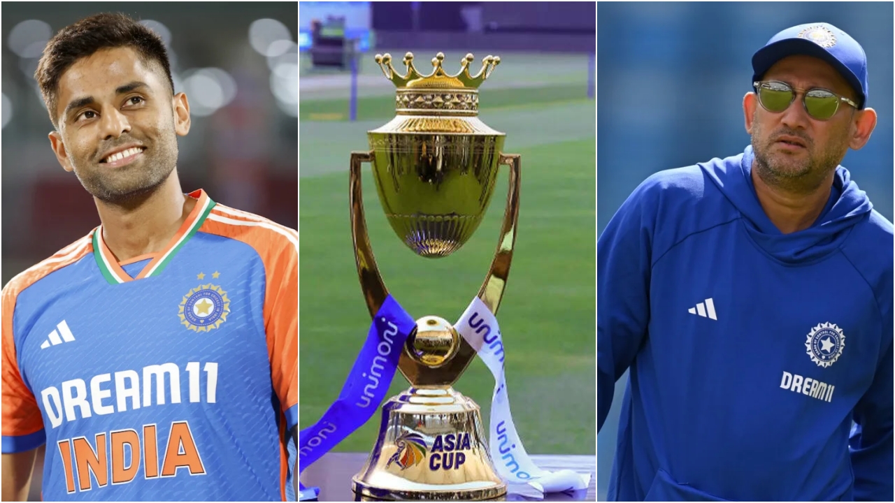 Suryakumar Yadav Asia Cup Trophy And Ajit Agarkar