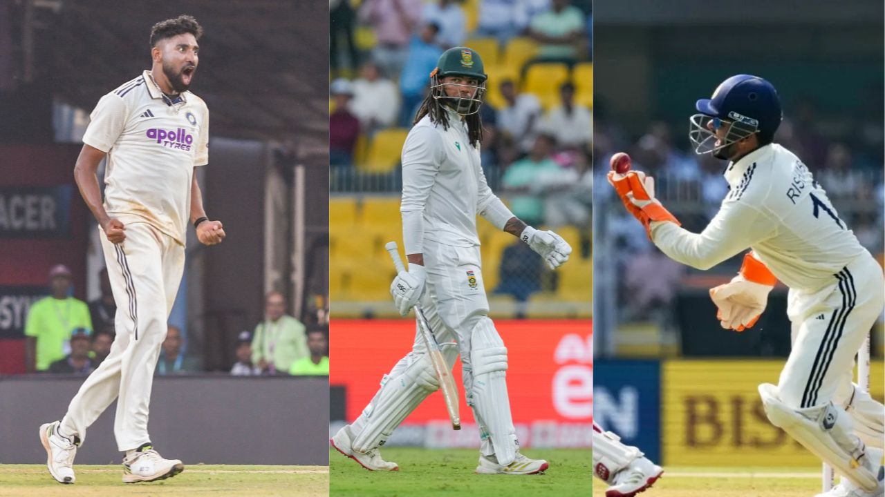 Mohammed Siraj, Tony de Zorzi and Rishabh Pant