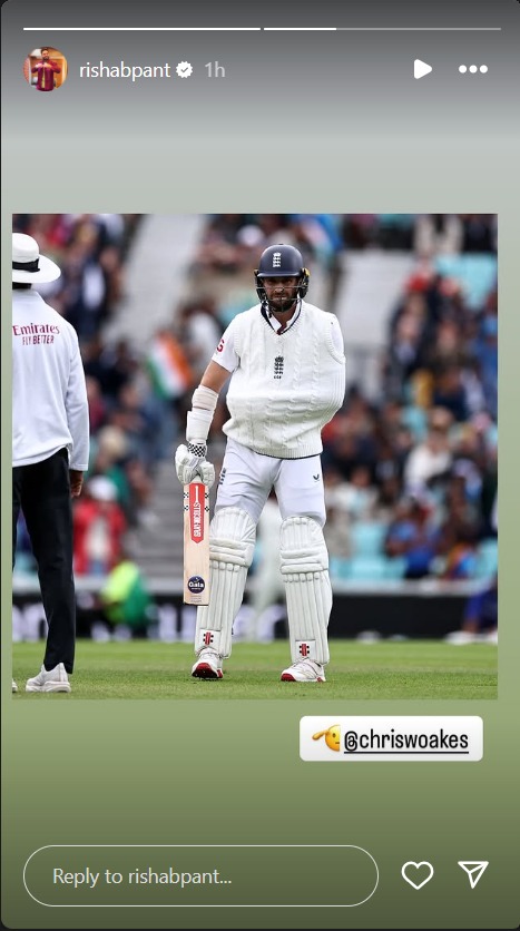 Chris Woakes apology Rishabh Pant after fracture finger IND vs ENG Test Series Chris Woakes apology Rishabh Pant after fracture finger IND vs ENG Test Series