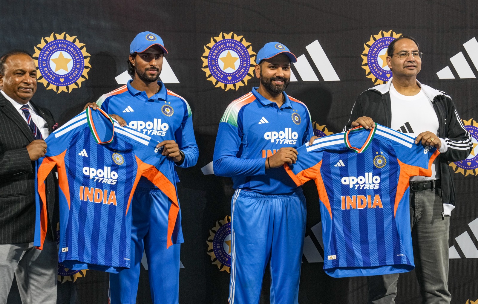 Team India's new jersey for T20 World Cup 2026 unveiled by Rohit Sharma during IND vs SA 2nd ODI match